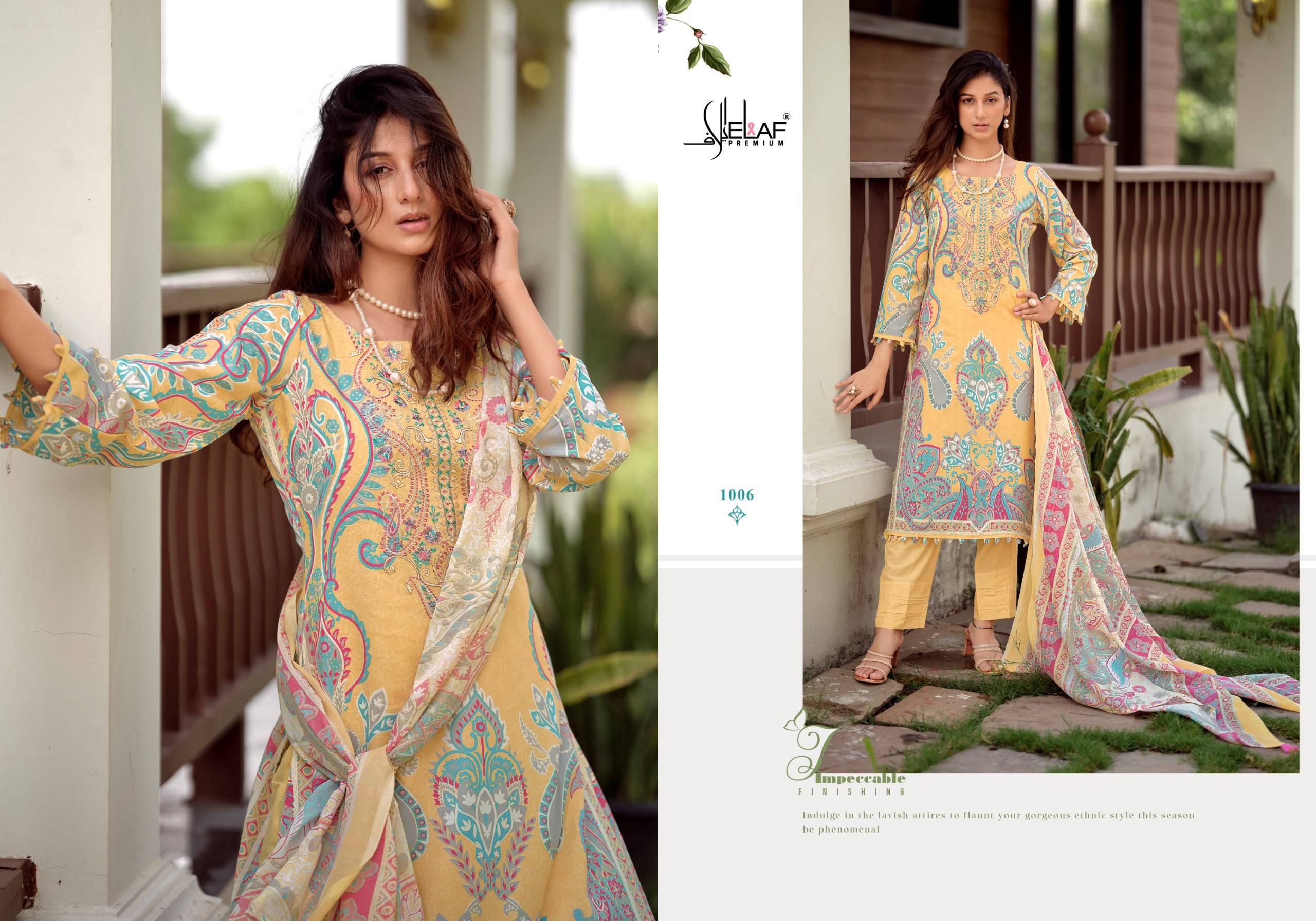 ELAF ASRAJOFA VOL.2 by  ELAF PREMIUM 1001 to 1008 series Indian Pakistani ethnic wear Premium soft Cotton At Wholesale Price